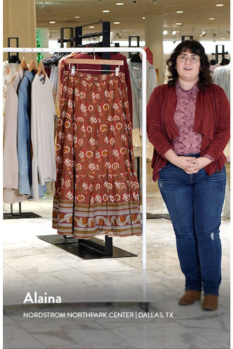 Paola Floral Print Tie Waist Maxi Skirt video
