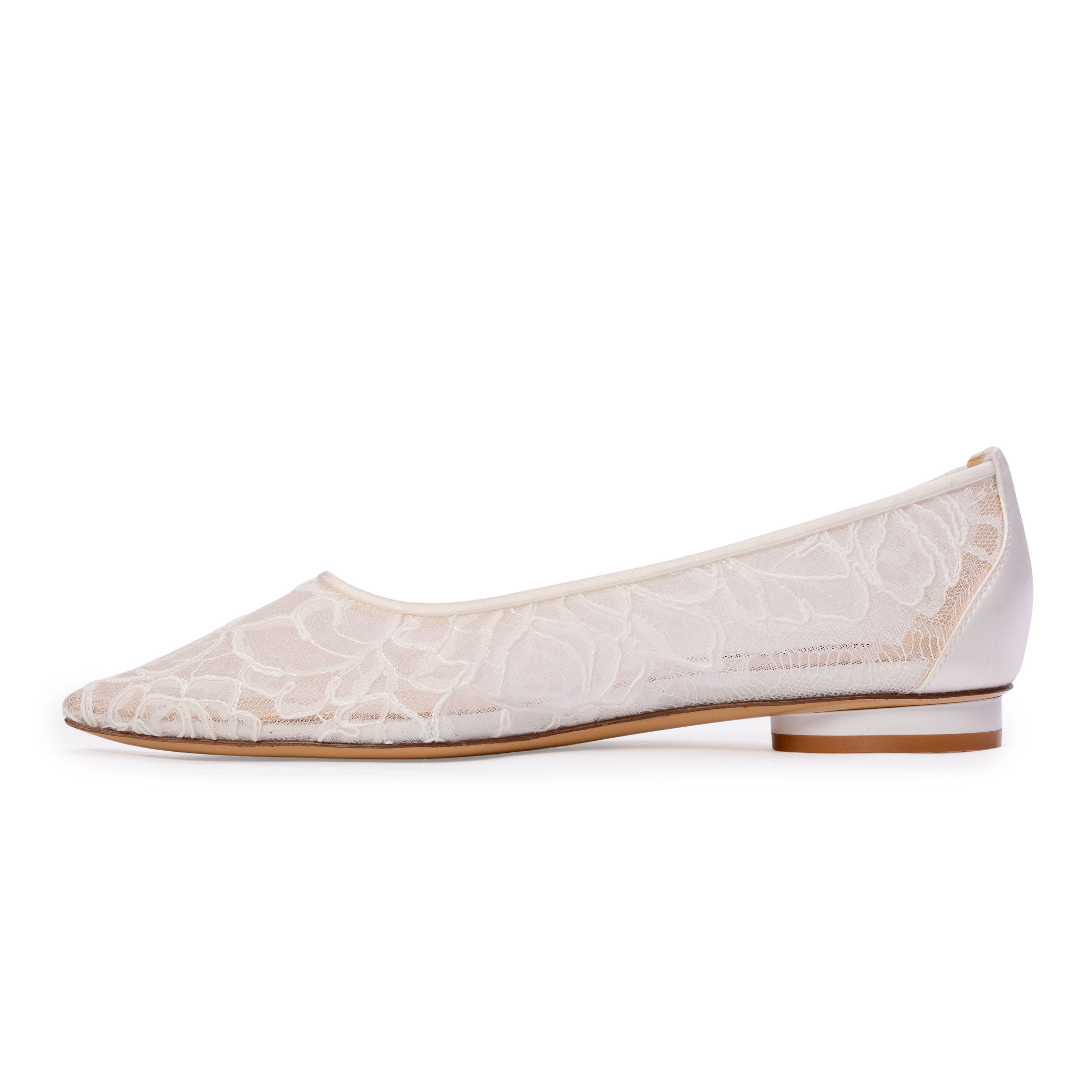 Jolie Flat, Alternate, color, White Lace