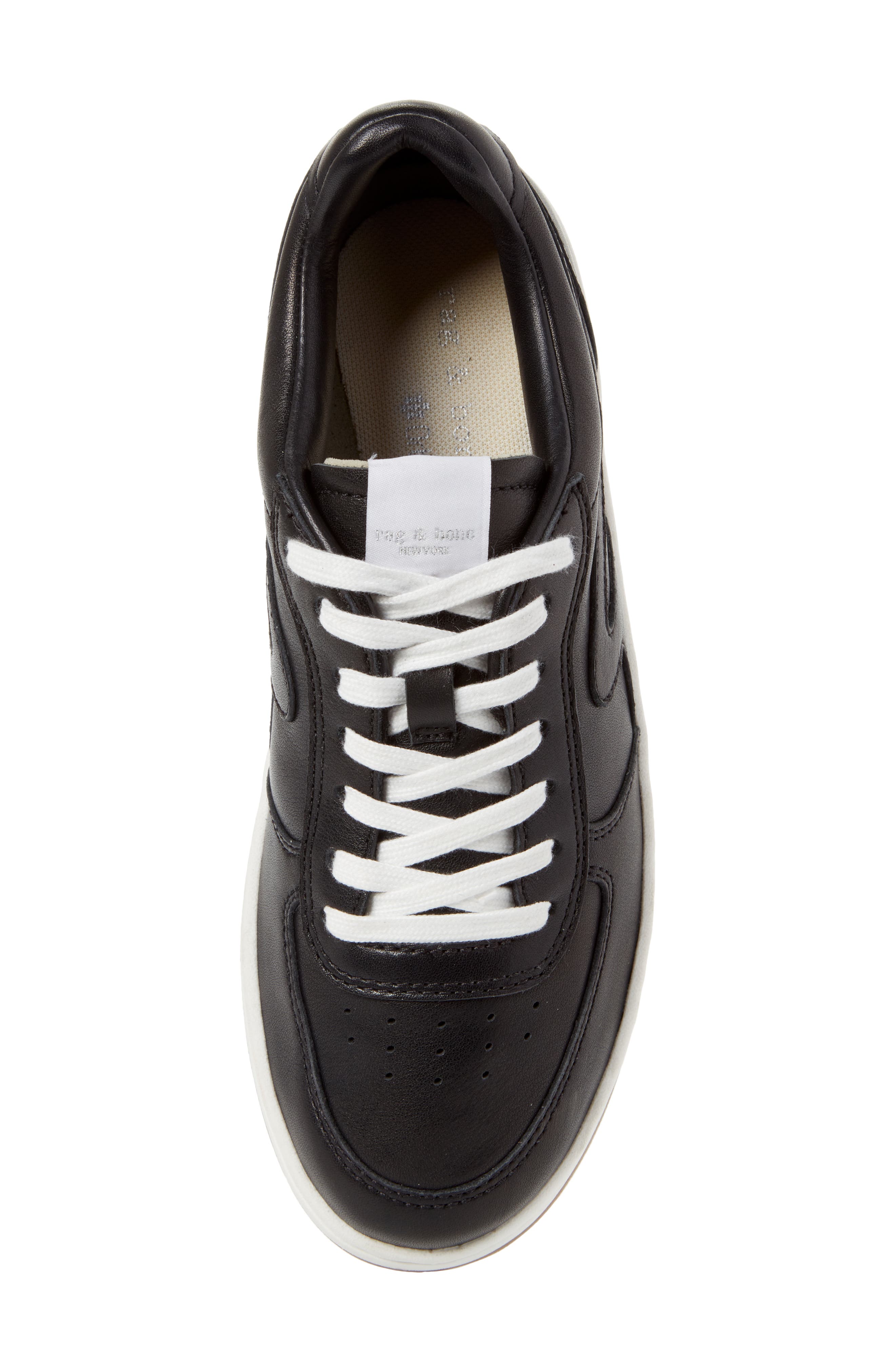 rag & bone Retro Court Sneaker, Alternate, color, Blk
