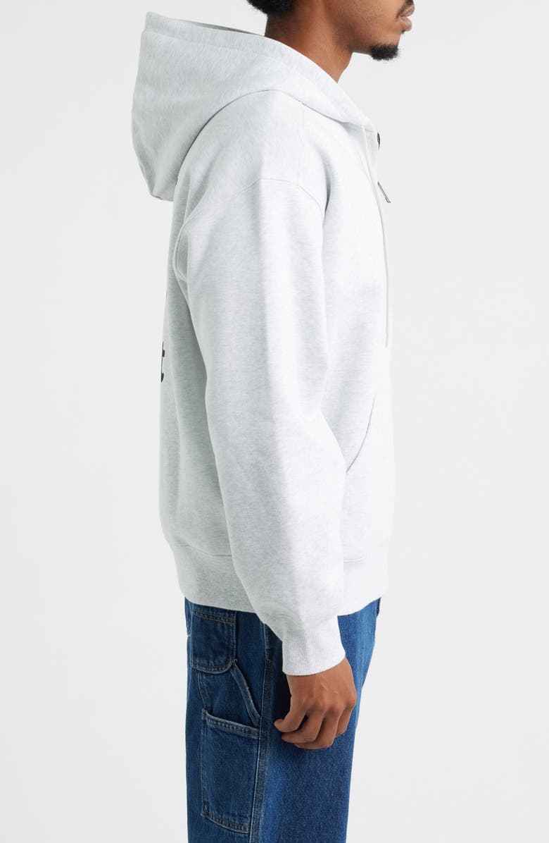 Carhartt Work In Progress Heart II Hartt Zip-Up Graphic Hoodie, Alternate, color, Ash Heather