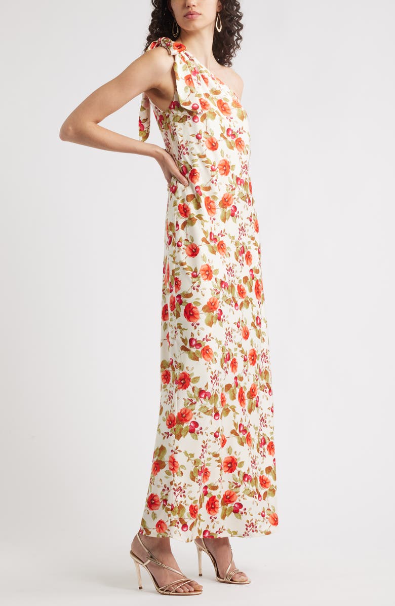 Chelsea28 Bow One-Shoulder Maxi Dress, Alternate, color, Red Sweet Fruit