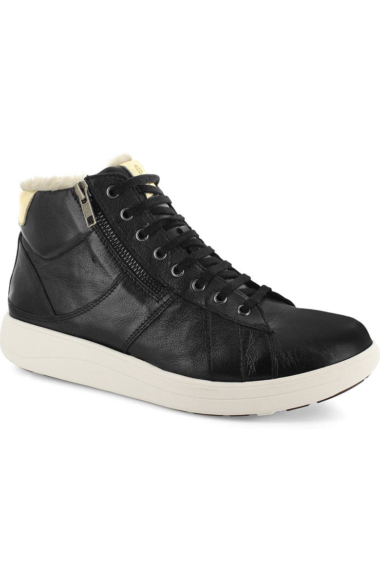 STRIVE Chatsworth II Leather Hi-Top Sneaker with Faux Fur Trim, Main, color,