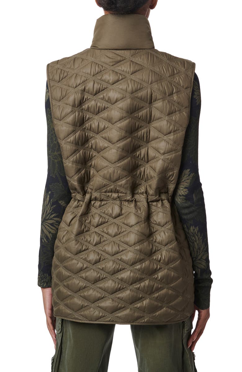 Bernardo Diamond Quilted Vest, Alternate, color, Olive
