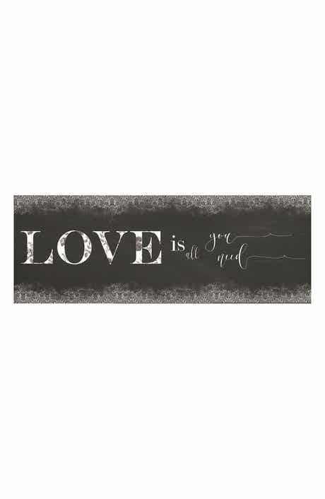 J AND V TEXTILES Antifatigue Love Kitchen Mat