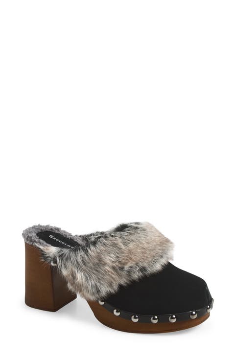 Fadia Faux SHearling Mule