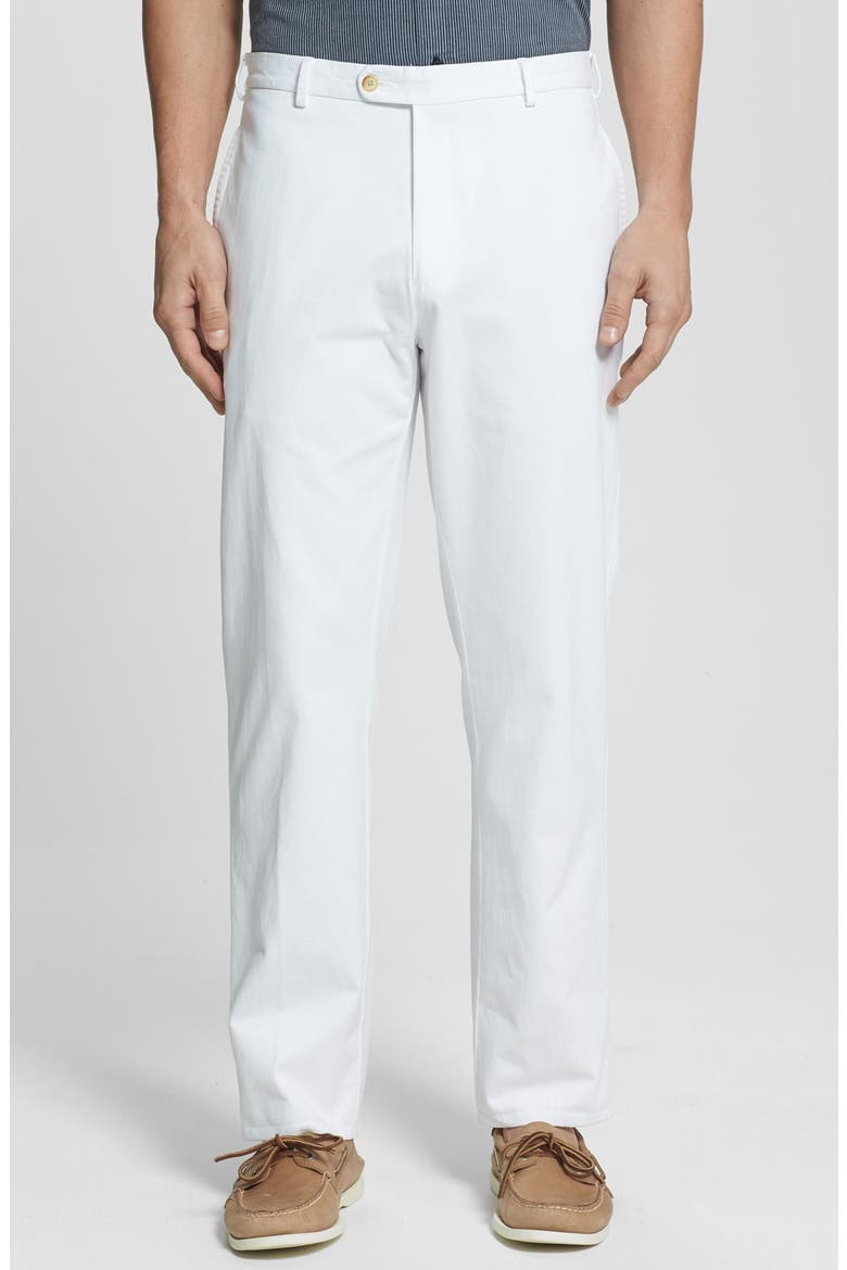 Garment Washed Twill Pants, Main, color, WHITE