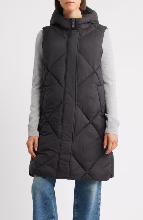 Sam Edelman Quilted Hooded Puffer Vest In Gray