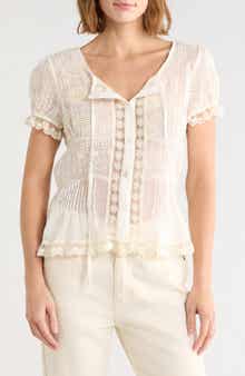Victorian Eyelet Cotton Top