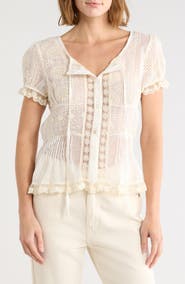 Forgotten Grace Victorian Eyelet Cotton Top