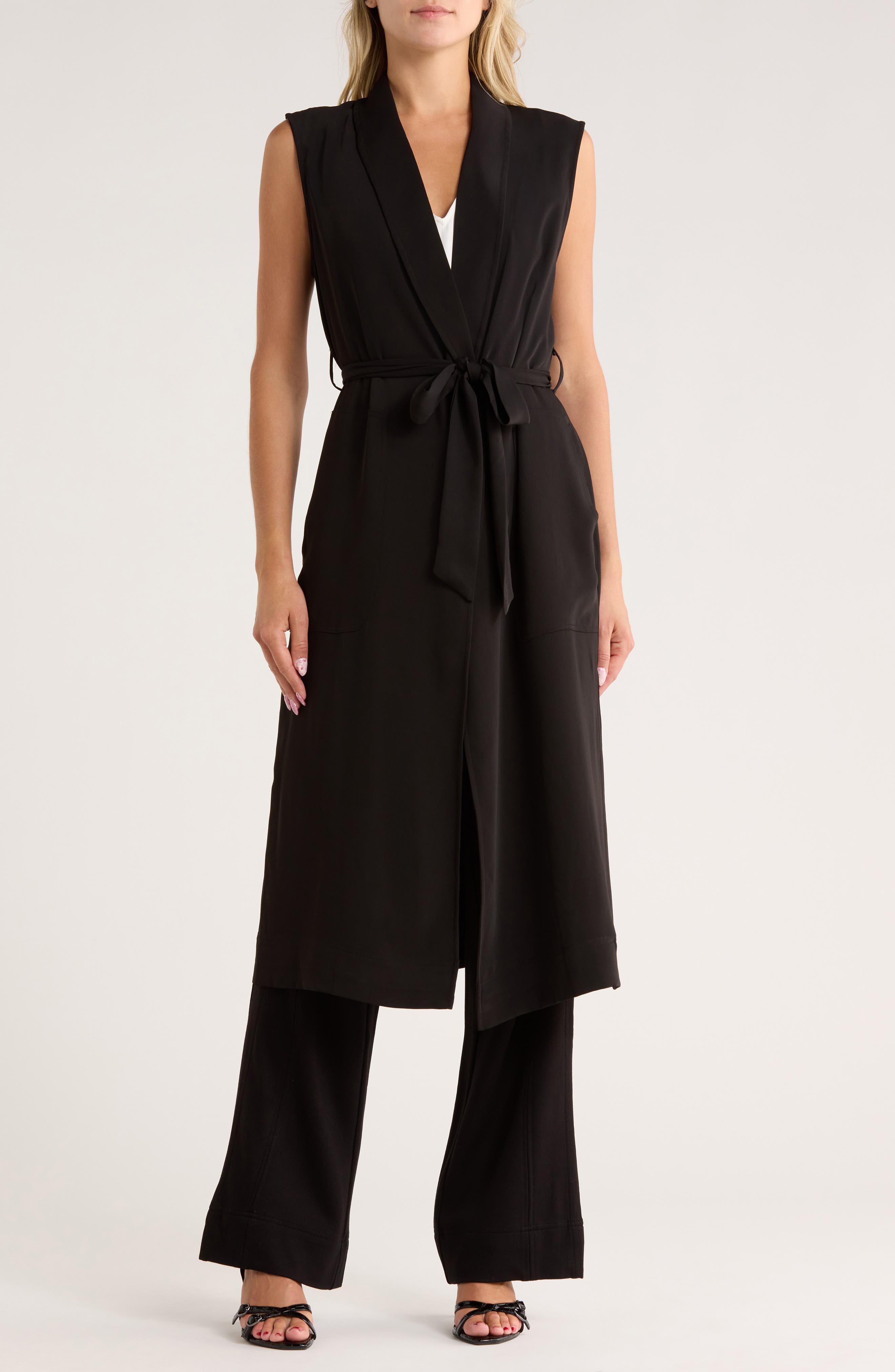 JASON WU Sleeveless Belted Robe Vest