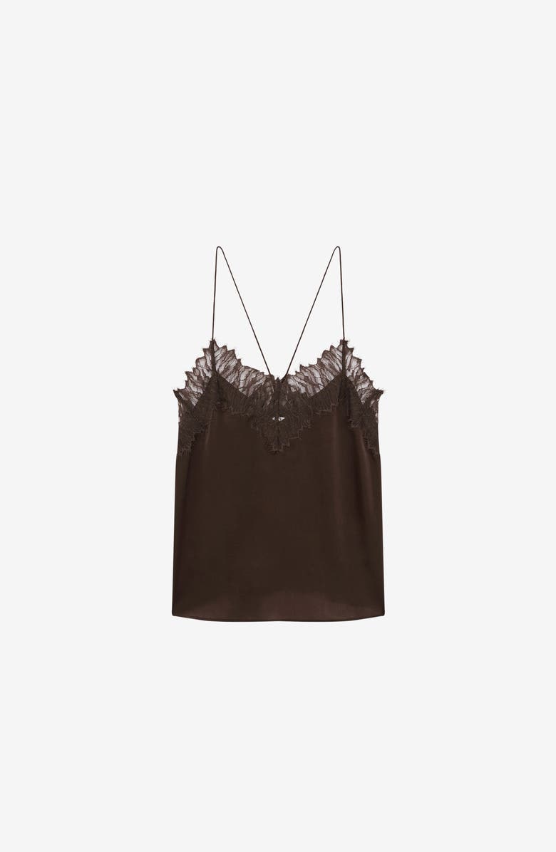 IRO Newin Lace Cami, Alternate, color, Mocha