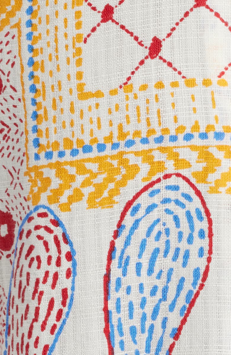 Obey Archie Short Sleeve Button-Up Shirt, Alternate, color, Cream Multi