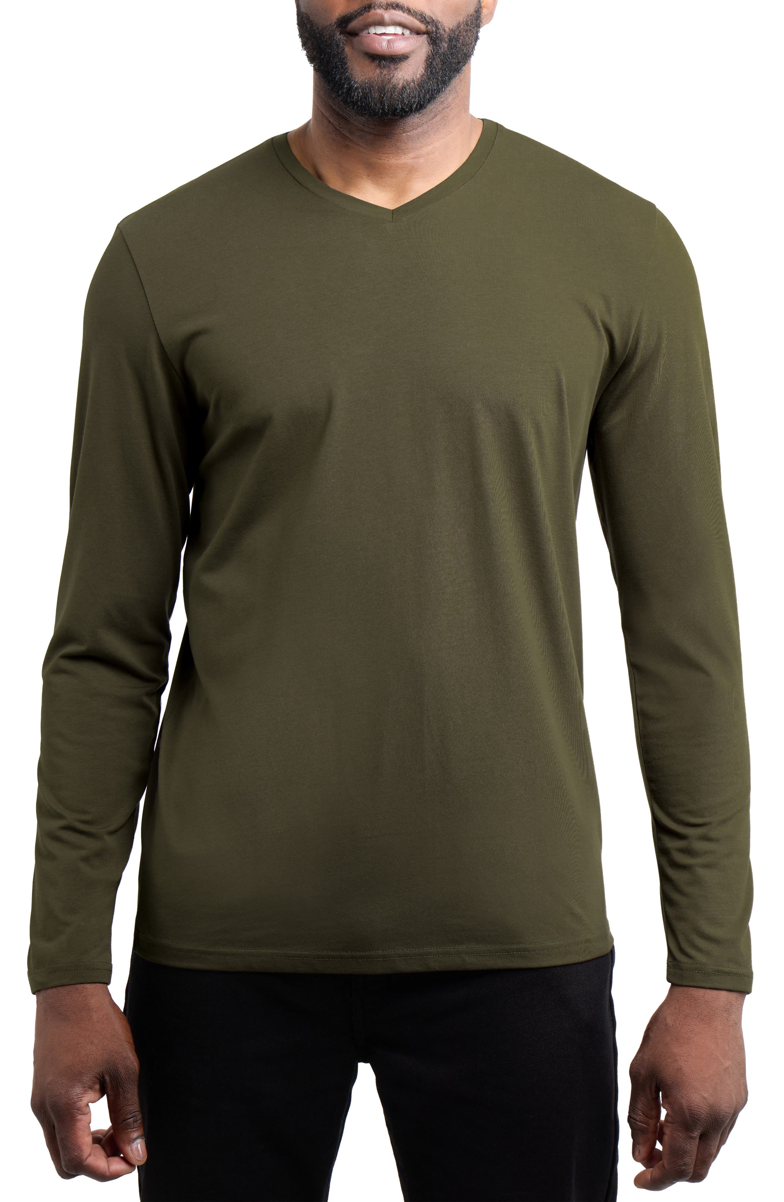 V-Neck Long Sleeve T-Shirt