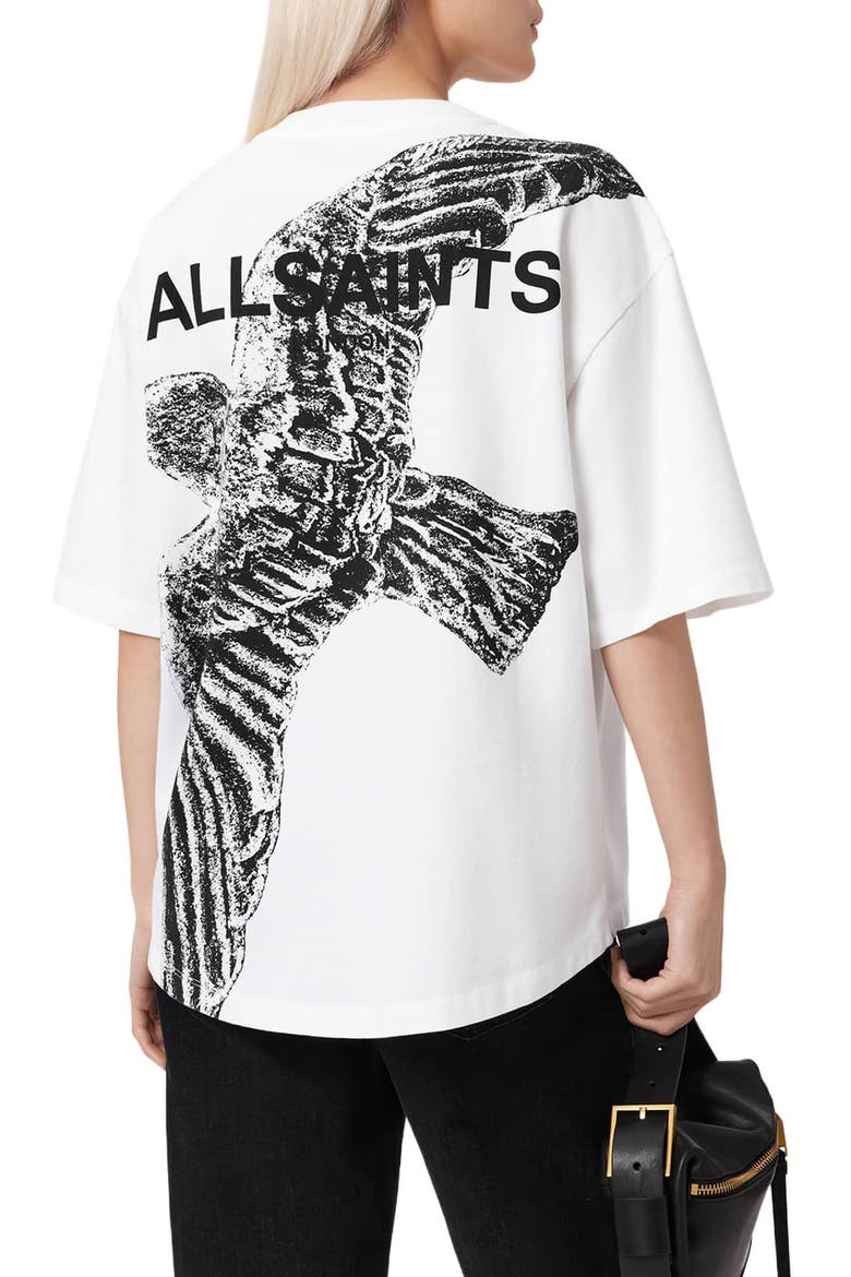 Swoop Amelie Oversize Cotton Graphic T-Shirt, Alternate, color, OPTIC WHITE