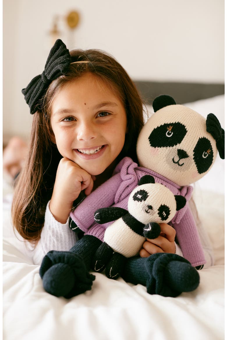 Baby Panda Cotton Stuffed Animal, Alternate, color, BLACK