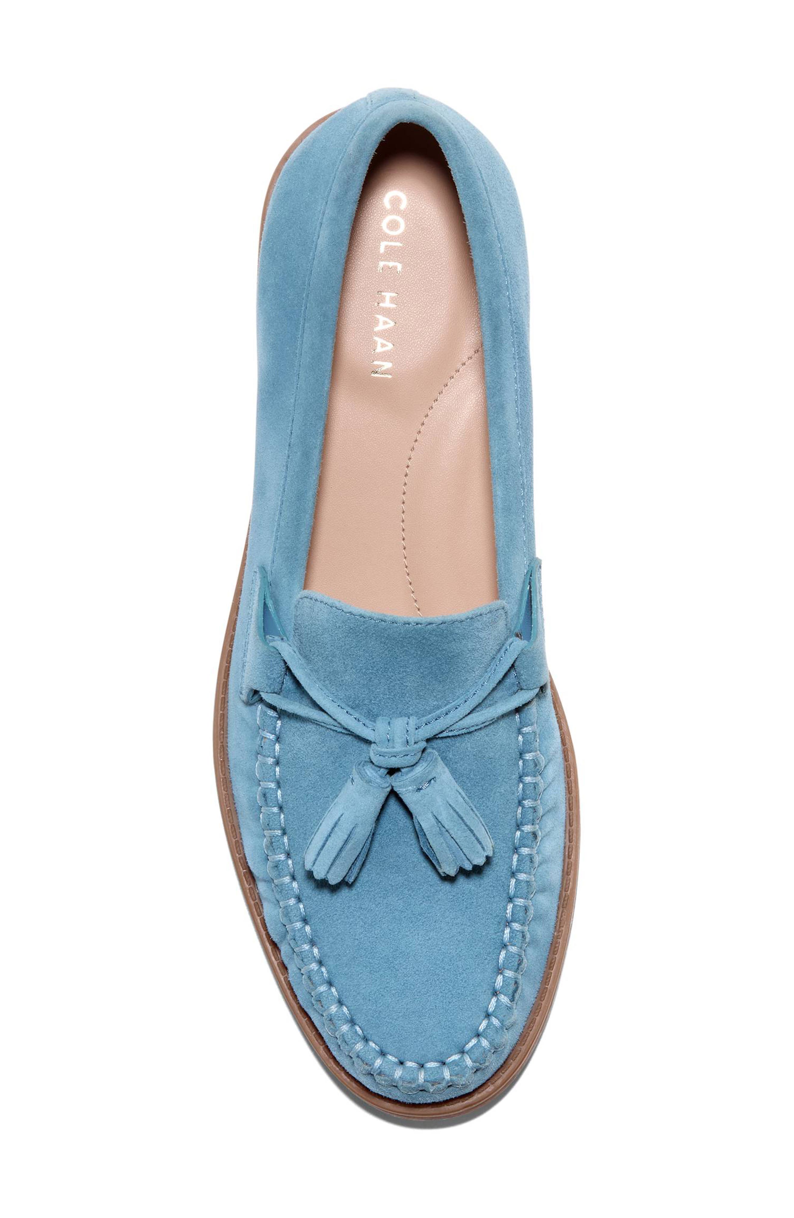 Stassi Tassel Loafer, Alternate, color, PROVINCIAL BLUE SUEDE