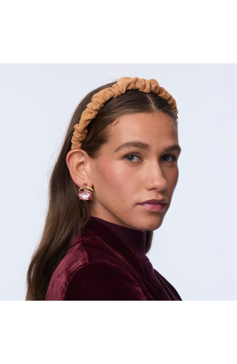 Lele Sadoughi Jessie Suede Headband, Alternate, color, Buff 700
