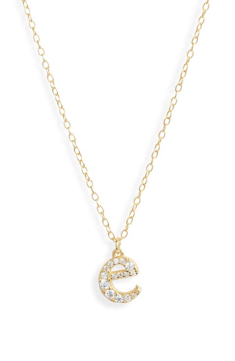 Mini Pavé Initial Necklace