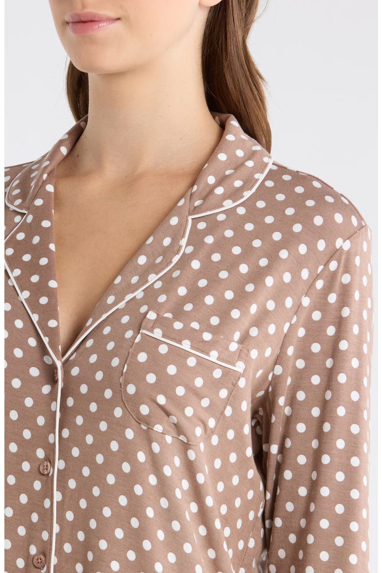 Moonlight Eco Nightshirt, Alternate, color, BROWN- IVORY EVEN DENSE DOT