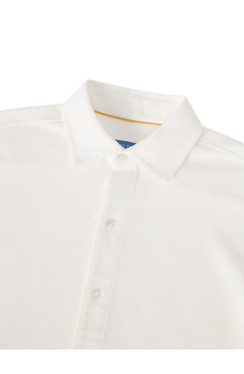 Robert Talbott Foster Long Sleeve Pique Knit Shirt, Alternate, color, Classic White