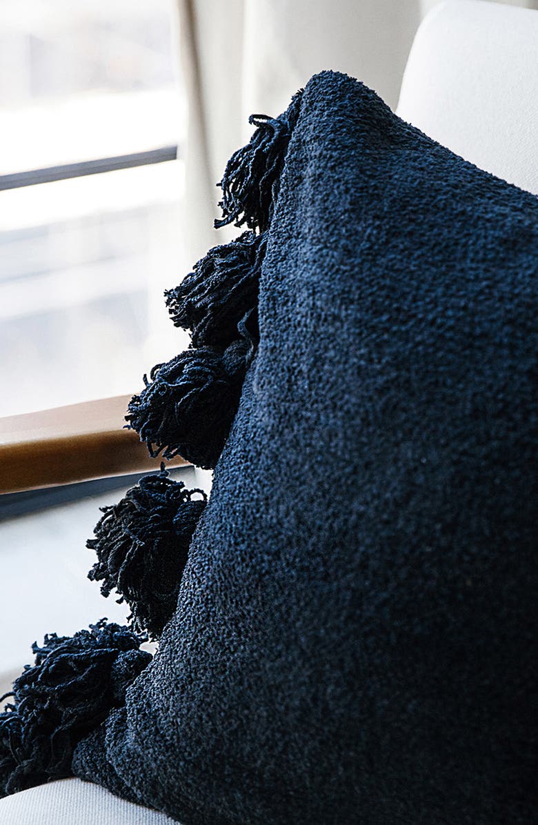 Sunday Citizen Pom Pom Accent Pillow, Alternate, color, Black