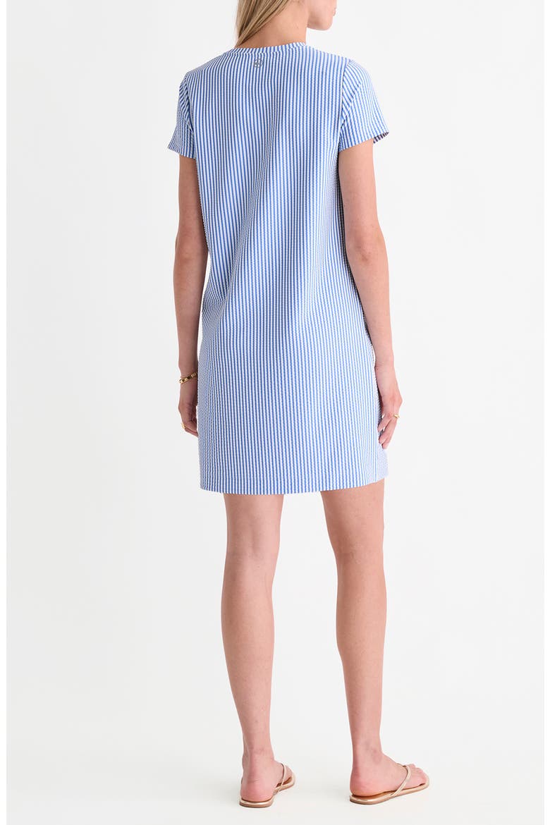 Seersucker Stripe Knit Dress, Alternate, color, FEEDER BREAKER BLUE