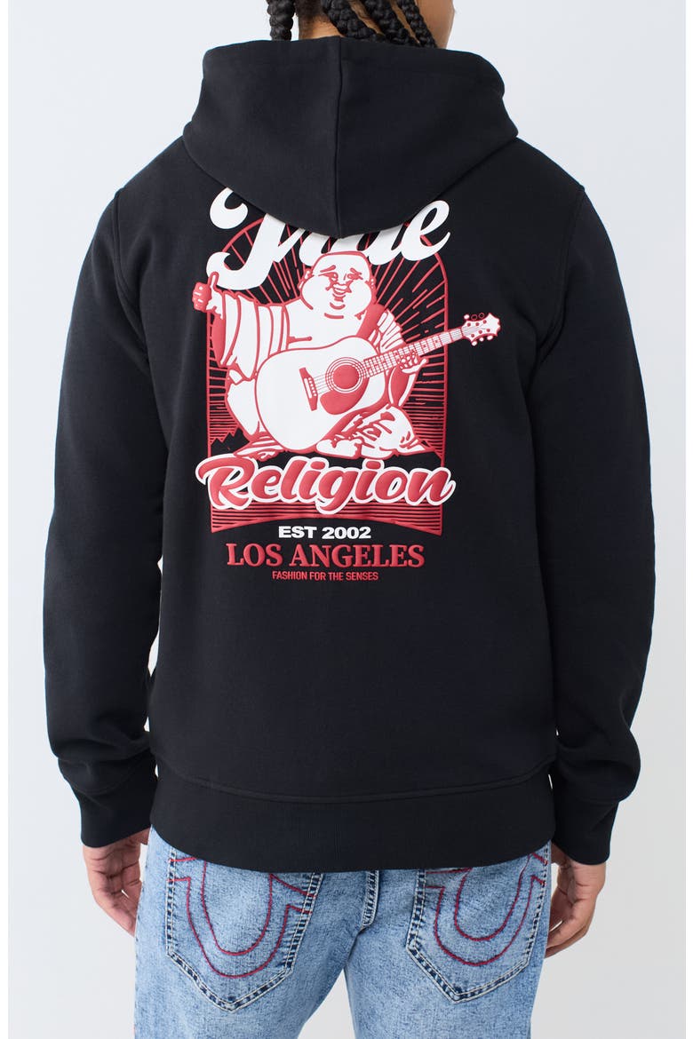 Cali Bay Full Zip Graphic Hoodie, Alternate, color, JET BLACK