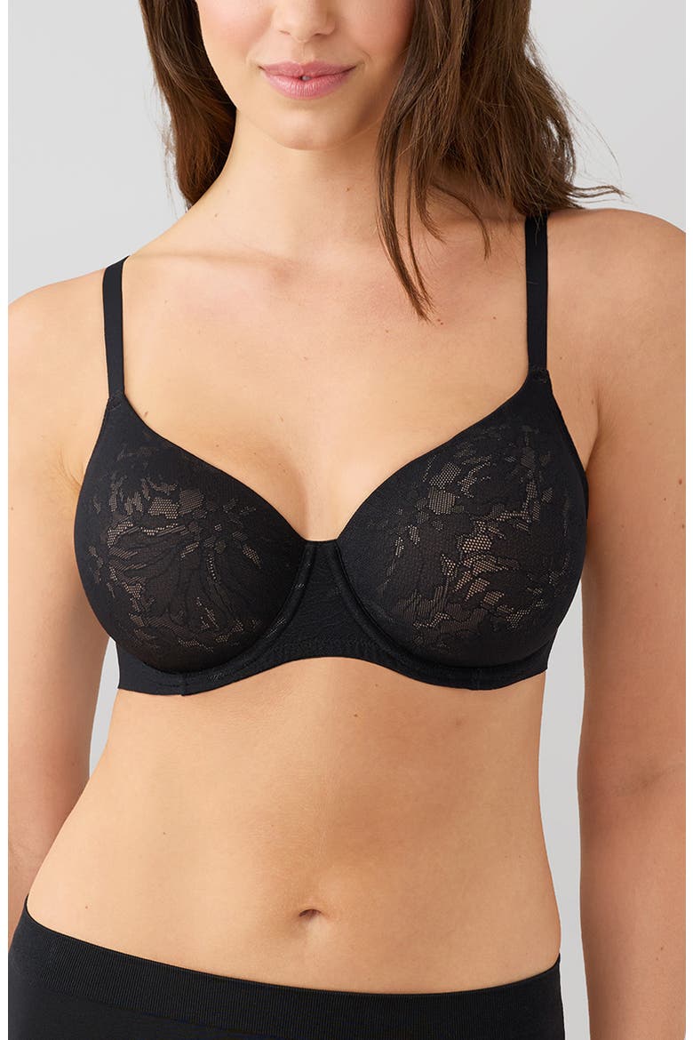 Taking Sides Smoothing Underwire T-Shirt Bra, Main, color, BLACK