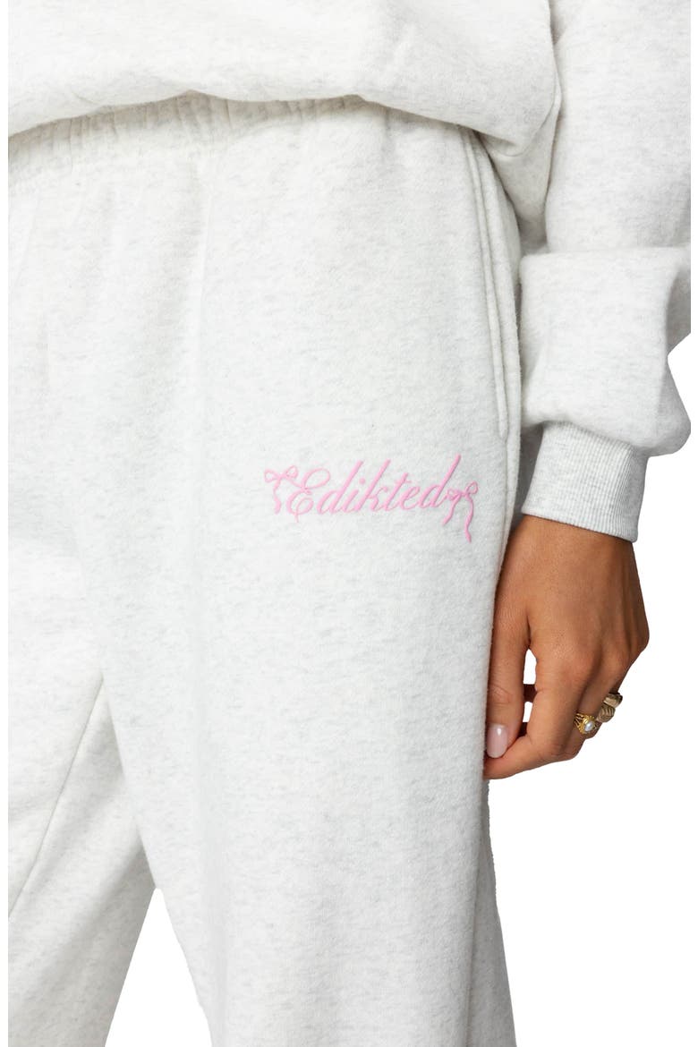 Sasha Bow Detail Sweatpants, Alternate, color, GRAY-MELANGE