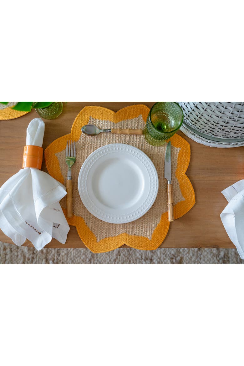 Buriti Petal Placemat, Alternate, color, Yellow