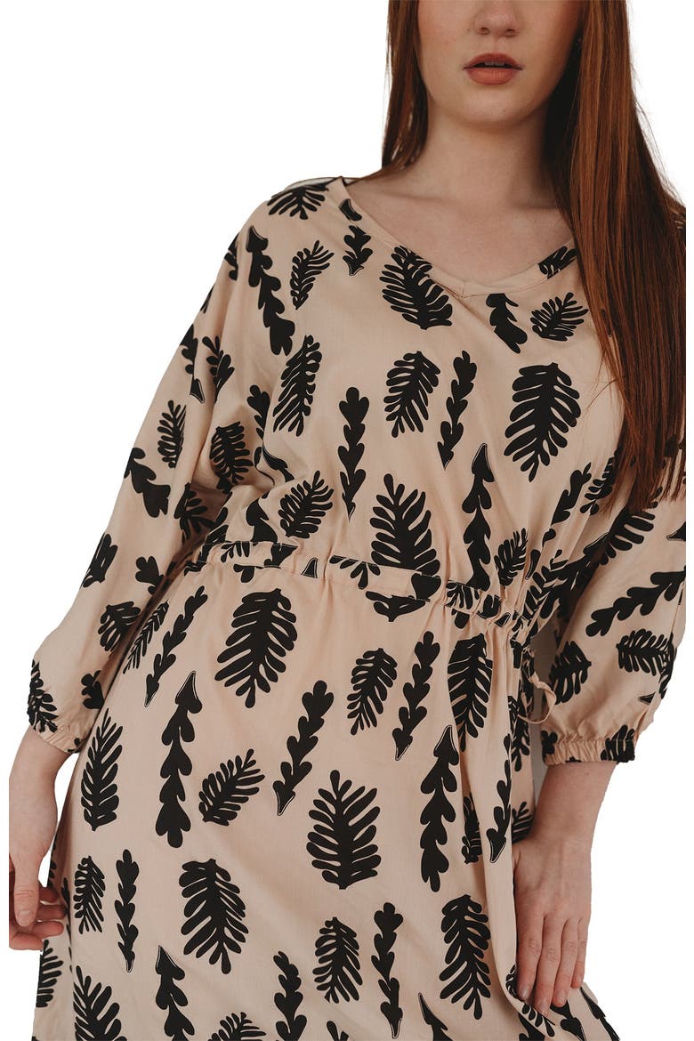 Organic Cotton Kaya Seaweed Print Maxi Dress, Alternate, color, Cream