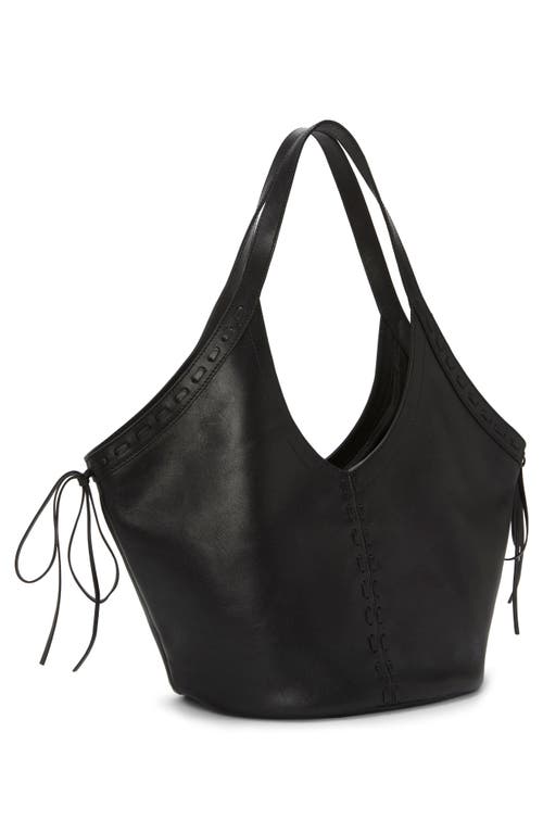 Vince Camuto Cryss Stitch Trim Tote In Black