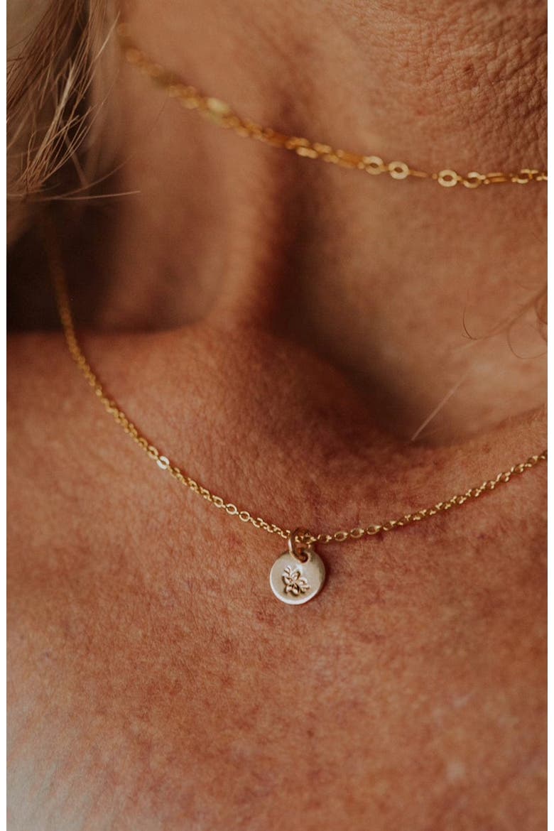March Birth Flower Necklace, Alternate, color, Silver