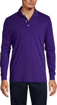 Lands' End School Uniform Long Sleeve Interlock Polo Shirt