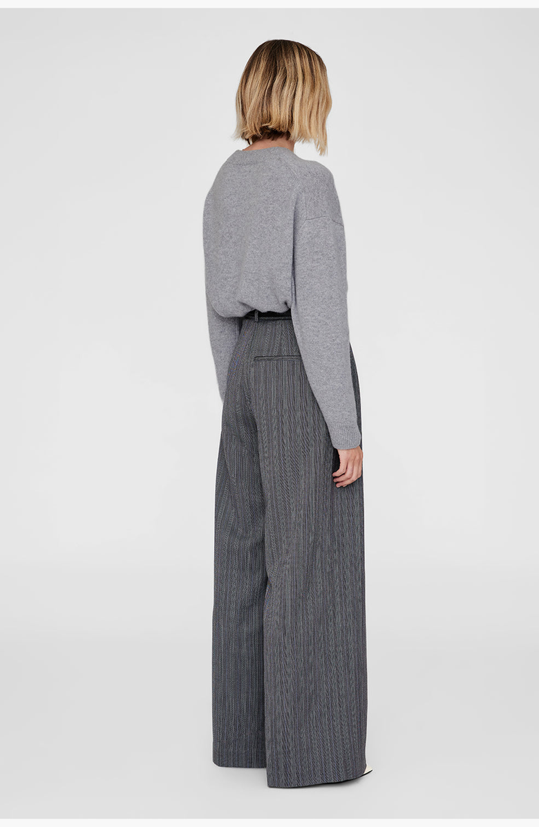 ANINE BING Lee Crew Sweater, Alternate, color, Medium Heather Grey