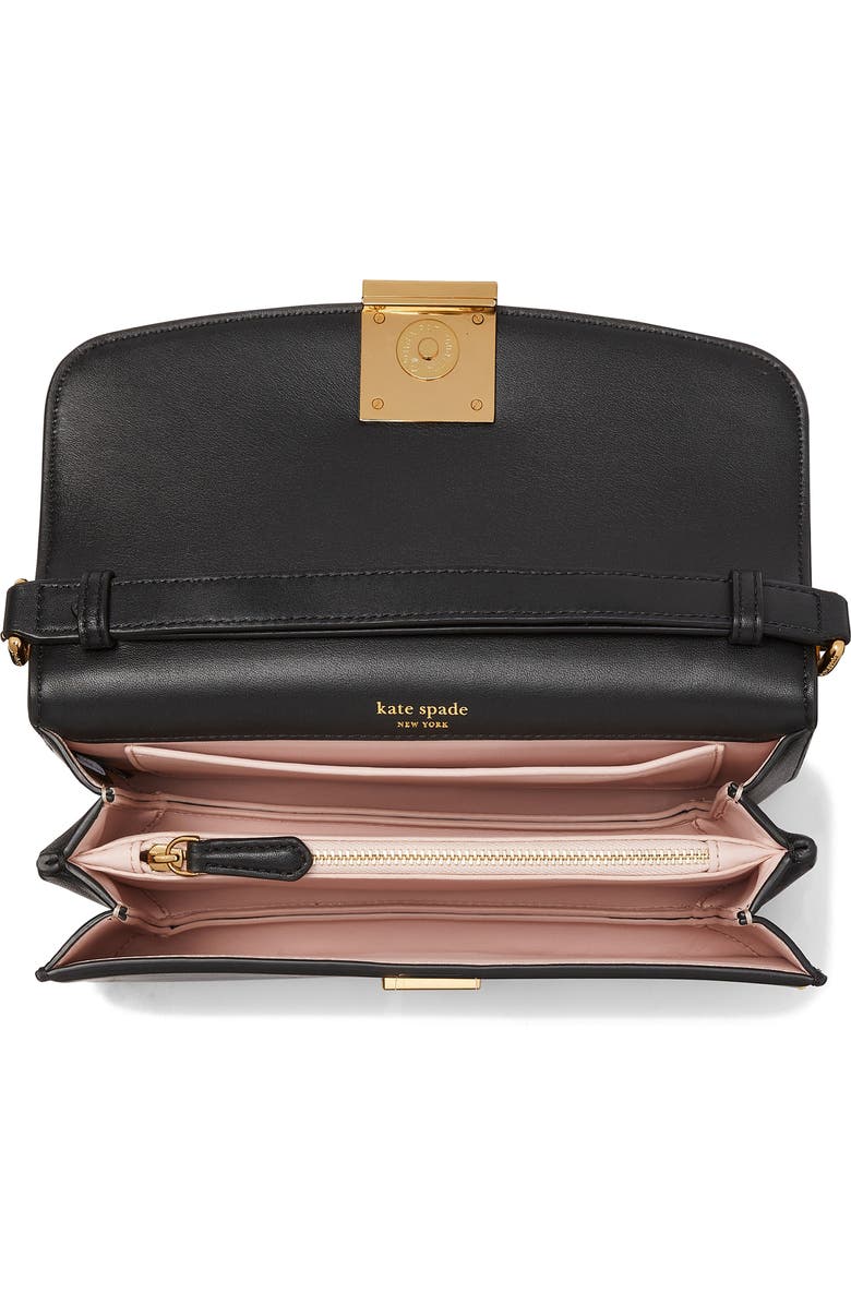 Kate Spade New York small dakota smooth leather crossbody bag, Alternate, color, Black
