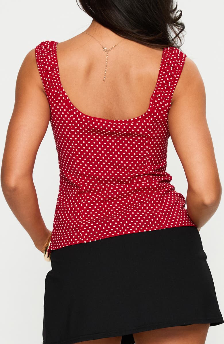 Princess Polly Garconne Polka Dot Top, Alternate, color, Red Polka
