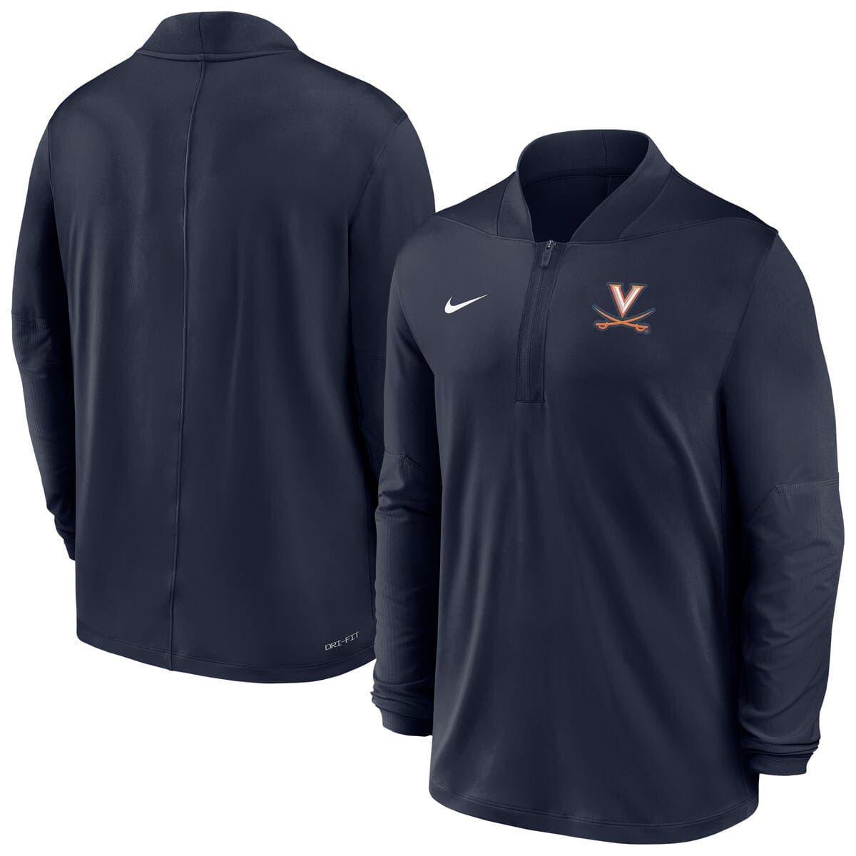 Men's Nike Navy Virginia Cavaliers Dri-FIT Half-Zip Pullover