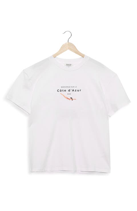 Printed Swim Cover Up Tshirt Fit