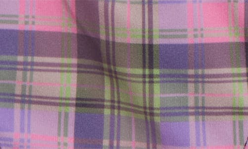 Pacsun Emie High Leg V-cut Bikini Bottoms In Victoria Plaid