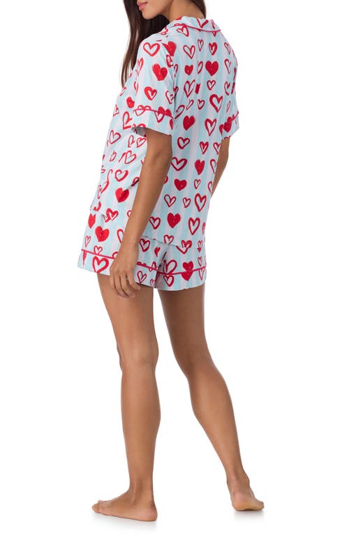 Room Service Pjs Print Short Pajamas In Red