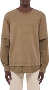 Helmut Lang Layered Long Sleeve Cotton T-Shirt