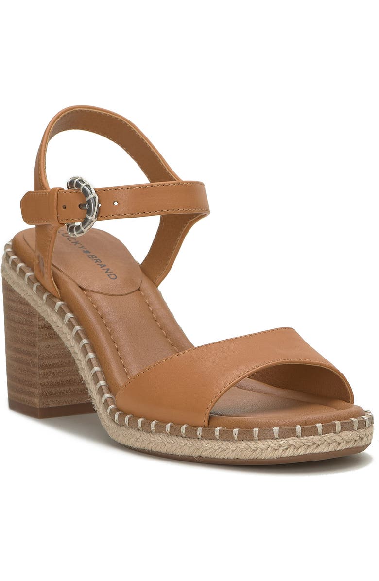 Lucky Brand Jennyl Ankle Strap Espadrille Sandal, Main, color, Tanny