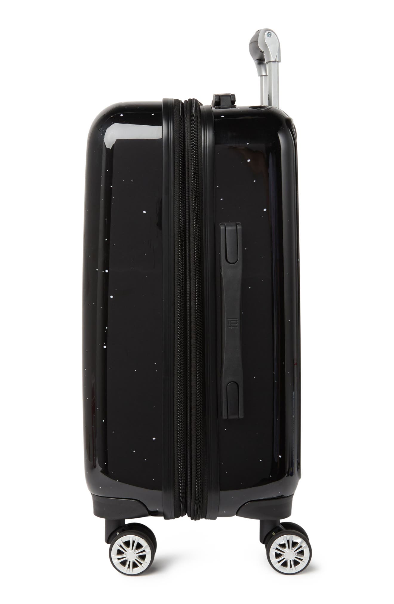 Danielle Nicole Star Wars Wordmark Printed 21" Spinner Luggage, Alternate, color, 