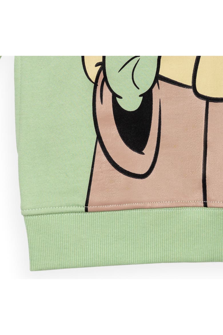 The Mandalorian Fleece Hooded Sweatshirt, Alternate, color, Grogu Light Green