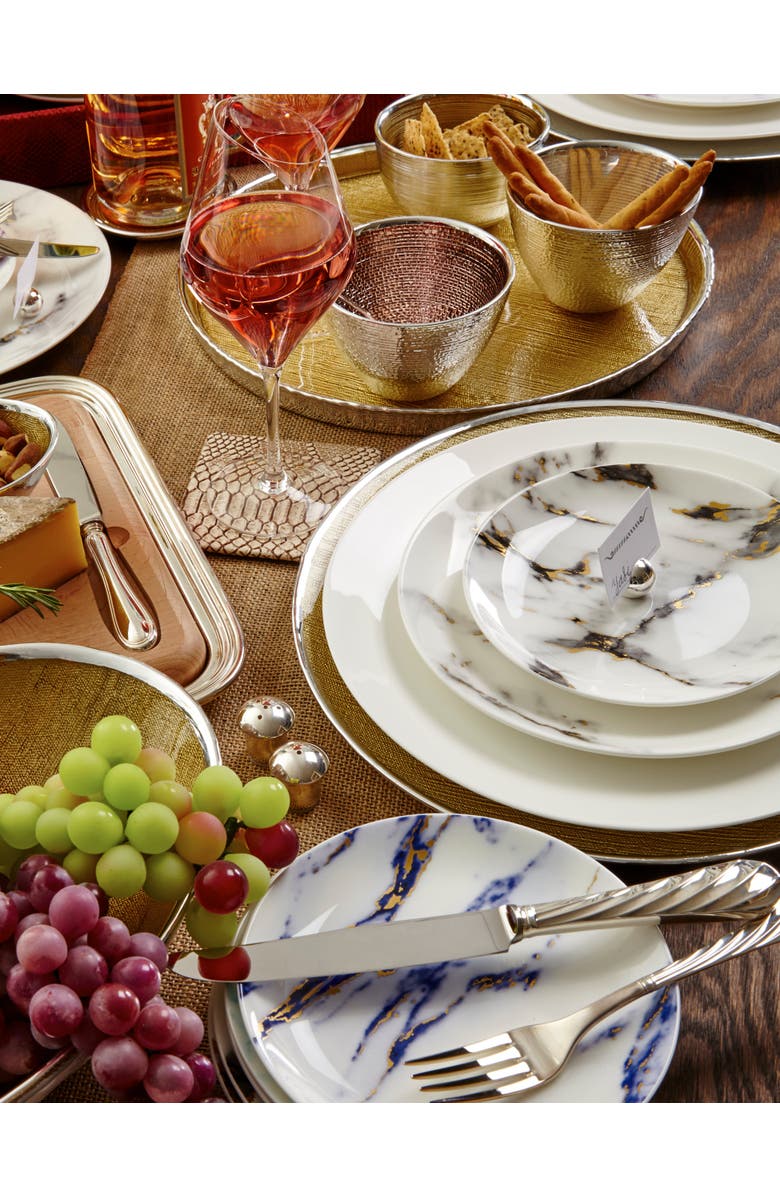 Prouna Marble Venice Fog Dinner Plate, Alternate, color, White