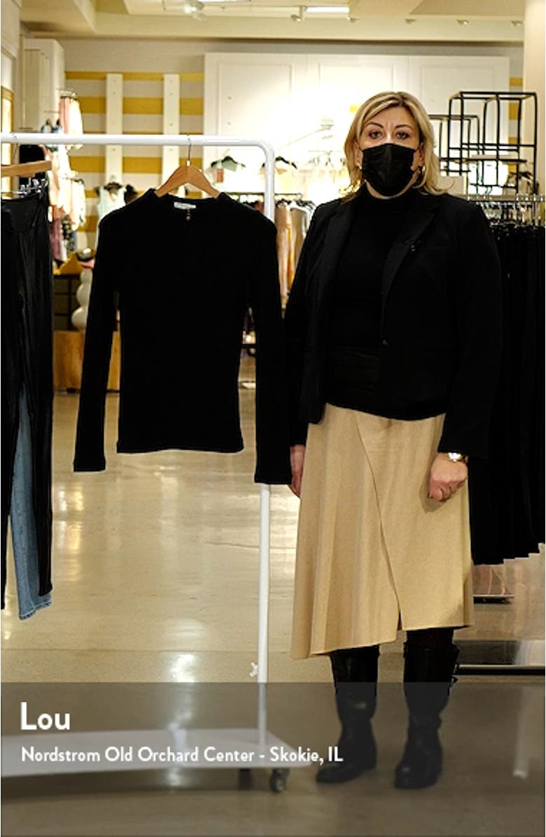 Ribbed Half Zip Mock Neck Sweater, sales video thumbnail