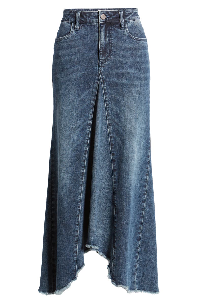 Wash Lab Denim Long Jean Skirt, Alternate, color, Deep Blue