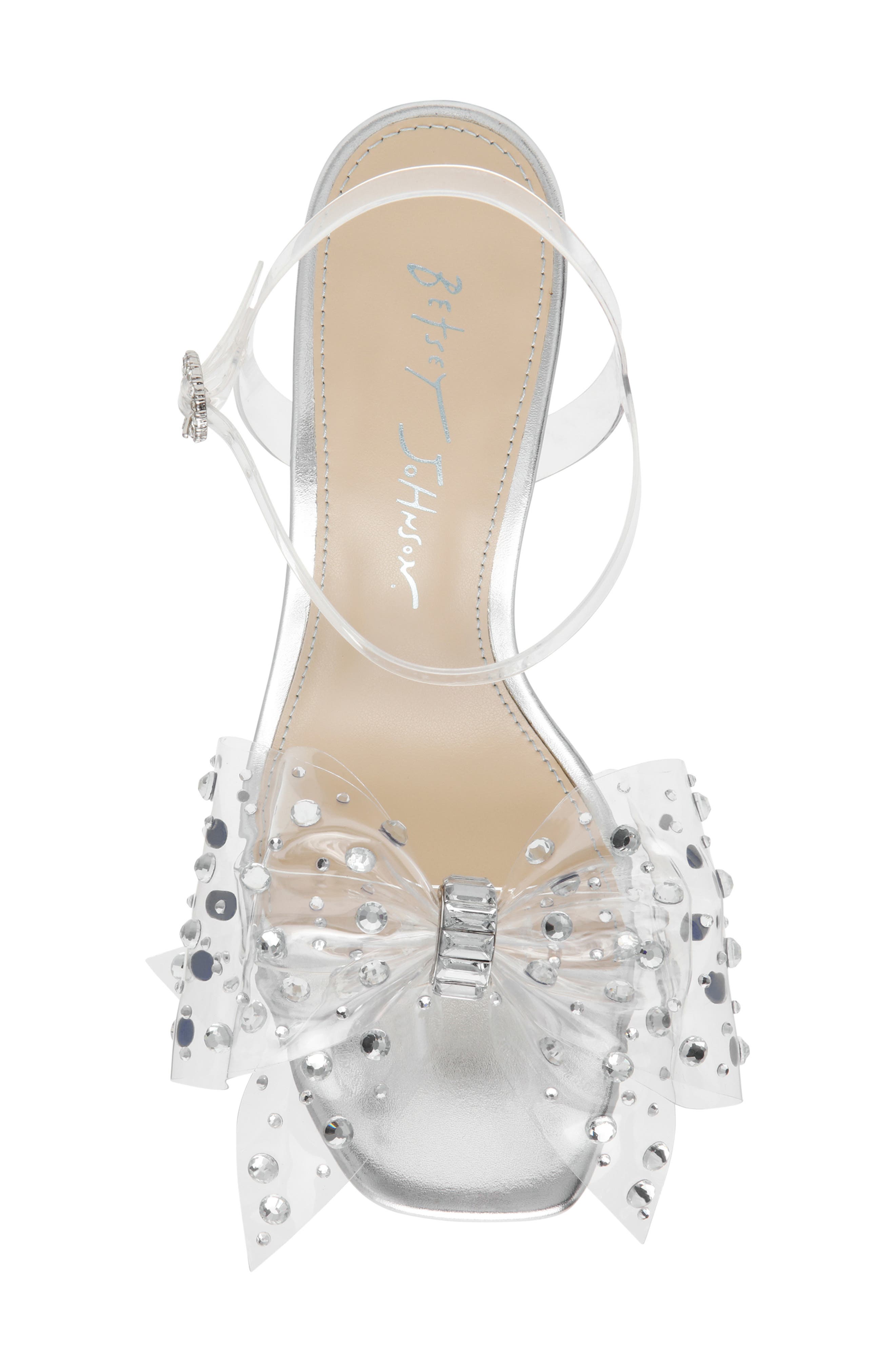 Betsey Johnson Pratt Ankle Strap Sandal, Alternate, color, Silver