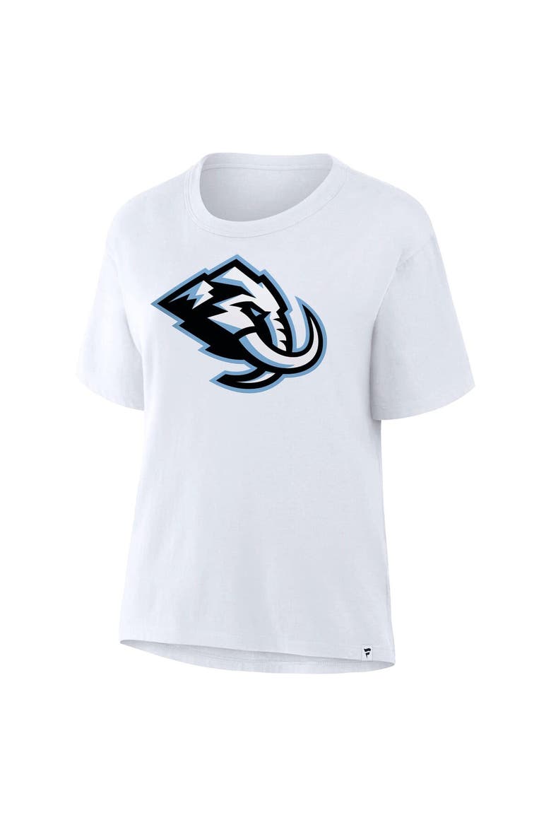 Women's Fanatics  White Utah Mammoth Primary Logo Legacy T-Shirt, Alternate, color, White